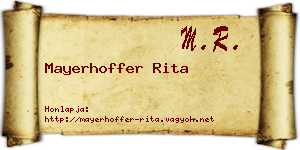 Mayerhoffer Rita névjegykártya