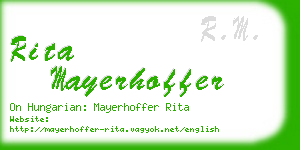 rita mayerhoffer business card